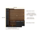 Ver imagem 3 de Estante Tv 55" e 2 Portas Denver Multimóveis V2473