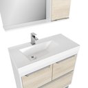Ver imagem 6 de Conjunto de Banheiro Malibu 80cm, Cuba + Espelheira e LED, 3 Portas C00D84011 Branco/Bege - Ozini