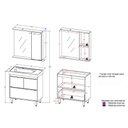 Ver imagem 5 de Conjunto de Banheiro Malibu 80cm, Cuba + Espelheira e LED, 3 Portas C00D84011 Branco/Bege - Ozini