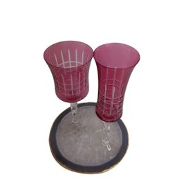 Kit Taça Agua Champanhe Grace Lapidada em Cristal Bohemia - 7