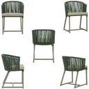 Ver imagem 5 de Mesa com 4 Cadeiras e Noronha Estofado 7 Trama Original Verde