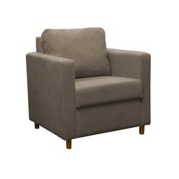 Poltrona Cadeira Lara Para Sala de Estar Escritório Consultório Suede Capuccino - Ninho Decor - 2