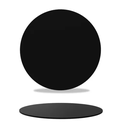 Ver imagem 1 de Tampo em MDF 18mm Redondo 120 cm - Laca Preto - Laqueado