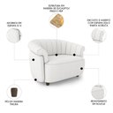 Ver imagem 7 de Sofá 2 Lugares 150cm e Poltrona Lykan Boucle Cru Z32 - Mpozenato