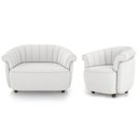 Ver imagem 2 de Sofá 2 Lugares 150cm e Poltrona Lykan Boucle Cru Z32 - Mpozenato