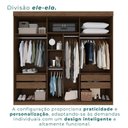 Ver imagem 6 de Guarda-Roupa Casal 3 Portas de Correr 4 Gavetas Manaus Marrom/New Canion/Off White
