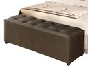 Ver imagem 1 de Recamier Baú Milão 1,50m Decorativo Premium para Cama Casal Estilo Closet Estofado Cor Marrom