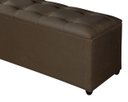 Ver imagem 4 de Recamier Baú Milão 1,50m Decorativo Premium para Cama Casal Estilo Closet Estofado Cor Marrom