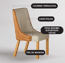 Ver imagem 3 de Conjunto com 4 Cadeiras Belle Terracota/linho Palha - Leifer