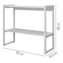 Ver imagem 3 de Aparador Industrial Ísis Com Duas Prateleiras Pés Em Aço - Dourado/Off White