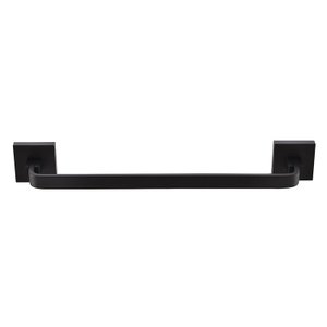 Porta Toalha De Rosto Barra 30 cm - Quadrado Em Latão Preto Fosco HB-A0128P Harmony Toalheiro do Ros