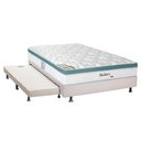 Ver imagem 1 de Cama Box c/Auxiliar Casal: Colchão Herval MasterPocket Meditare + Base CRC Courano Branco(138x188)