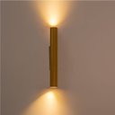 Ver mais imagens de Arandela Tubo Dourado 30cm 2 Fachos + 2 Led Mr11 Br. Quente St2773