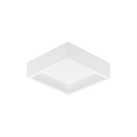 Painel Recuando Sobrepor Quadrado 18w 6.500k Ip20 Embu Led Recuado Sobrepor Preto