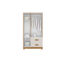Ver imagem 3 de Guarda Roupa Slim 3 Portas 2 Gavetas Cinamomo Off White Formimóveis
