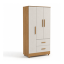 Ver imagem 1 de Guarda Roupa Slim 3 Portas 2 Gavetas Cinamomo Off White Formimóveis
