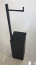Ver imagem 1 de Papeleira de piso com lixeira acoplada Black Matte Linha Quadrada