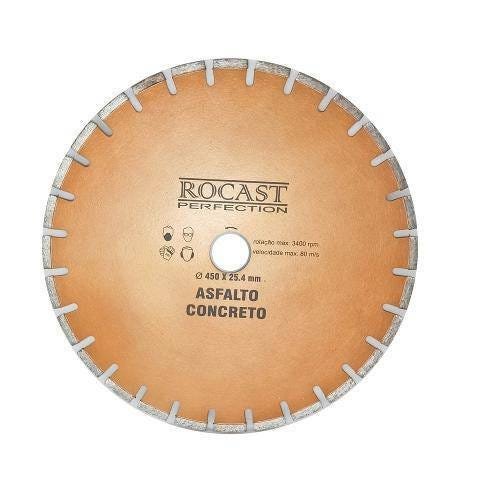 Disco Diamantado para Asfalto e Concreto 450 x 50mm - Rocast - 1