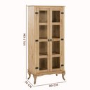Ver imagem 3 de Cristaleira Duas Portas Madeira Maciça Rústica Mel Shop JM