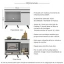 Ver imagem 3 de Balcão para Cooktop e Forno 105cm 1 Porta 1 Gaveta Veneza Multimóveis Mp2258 - Branco/preto