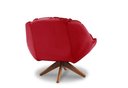 Ver imagem 2 de Poltrona Decorativa Pillow Top com Base Giratória Veludo Califórnia Vermelho