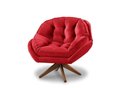 Ver imagem 3 de Poltrona Decorativa Pillow Top com Base Giratória Veludo Califórnia Vermelho