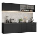 Ver imagem 2 de Armário de Cozinha Completa 260 cm Suspenso Preto Nice Madesa 04