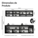 Ver imagem 3 de Armário de Cozinha Completa 260 cm Suspenso Preto Nice Madesa 04