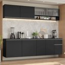 Ver imagem 1 de Armário de Cozinha Completa 260 cm Suspenso Preto Nice Madesa 04