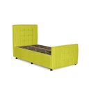 Ver imagem 2 de Cama com Cabeceira Solteiro Estofada Uvaia 90cm Suede:amarelo