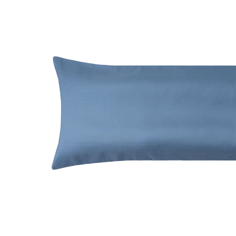 Fronha para Body Pillow Toque Acetinado 40x130cm Azul Dimensão - 1