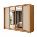 Ver imagem 2 de Guarda Roupa Casal com Espelho 4 Portas de Correr e 4 Gavetas 279,3cm Premium Jade