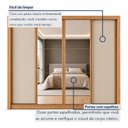 Ver imagem 5 de Guarda Roupa Casal com Espelho 4 Portas de Correr e 4 Gavetas 279,3cm Premium Jade