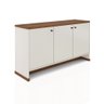 Buffet Aparador com 3 Portas e Prateleiras Internas Berlin - Vianossa: Off White/naturale - 1