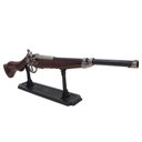 Ver imagem 1 de Arma Decorativa Mosquete com Cabo em Madeira e Suporte 71cm