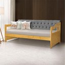 Ver imagem 1 de Sofá Cama Dublin 3 Lugares Fixo 195cm Cinza