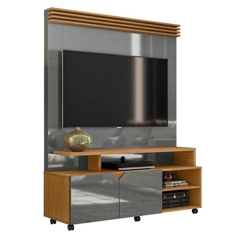 Home Sala Para TV Até 55 Pol Berlim 1.36 Lukaliam Cinza/Tauari