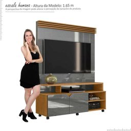 Home Sala Para TV Até 55 Pol Berlim 1.36 Lukaliam Cinza/Tauari - 3