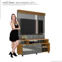 Ver imagem 3 de Home Sala Para TV Até 55 Pol Berlim 1.36 Lukaliam Cinza/Tauari