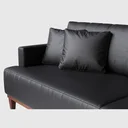 Ver imagem 4 de Sofá 3 Lugares Living Fixo Doha 1,80m em Couro:preto