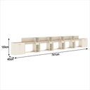 Ver imagem 6 de Conjunto de Escritório Smart 4 Livreiro 2 Buffet e 5 Mesas 90cm - Off White e Cedro