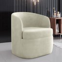 Ver imagem 2 de Kit 2 Poltronas Decorativas Design Moderno Bel Sala de Estar Base Giratória Veludo Bege G33 - Gran B