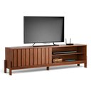 Ver imagem 5 de Rack para Tv de 65 Polegadas com Porta Ripada de Correr New Aurora Estante e Prateleira Cinamomo Me