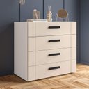 Ver imagem 1 de Cômoda Organizadora 90cm com 4 Gavetas 240841 Linha Lisboa Politorno Móveis