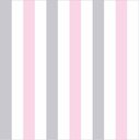 Ver imagem 1 de Papel de Parede Listrado Cinza, Rosa e Branco - 1,50x0,50m