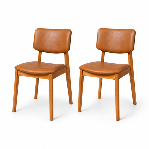 Kit 2 Cadeira de Jantar Madeira Maciça Manuela Estofada Premium Ergonomica Confortável Di Franco