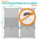 Ver imagem 2 de Tela Mosquiteira em Alumínio - Altura Regulável - Branco- Kit c/ 2 pçs