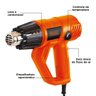 Kit Soprador Térmico 1800W 5 Acessórios Black Decker - 2
