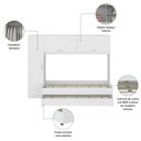 Ver imagem 4 de Quarto Infantil Modulado Bicama com Guarda-Roupa/Cômoda/Sapateira/Espelhos Pulse Multimóveis