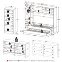 Ver imagem 3 de Quarto Infantil Modulado Bicama com Guarda-Roupa/Cômoda/Sapateira/Espelhos Pulse Multimóveis
